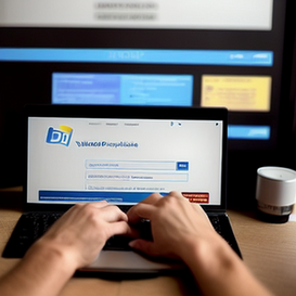 Immagine di un computer portatile con una pagina web di farmacia online